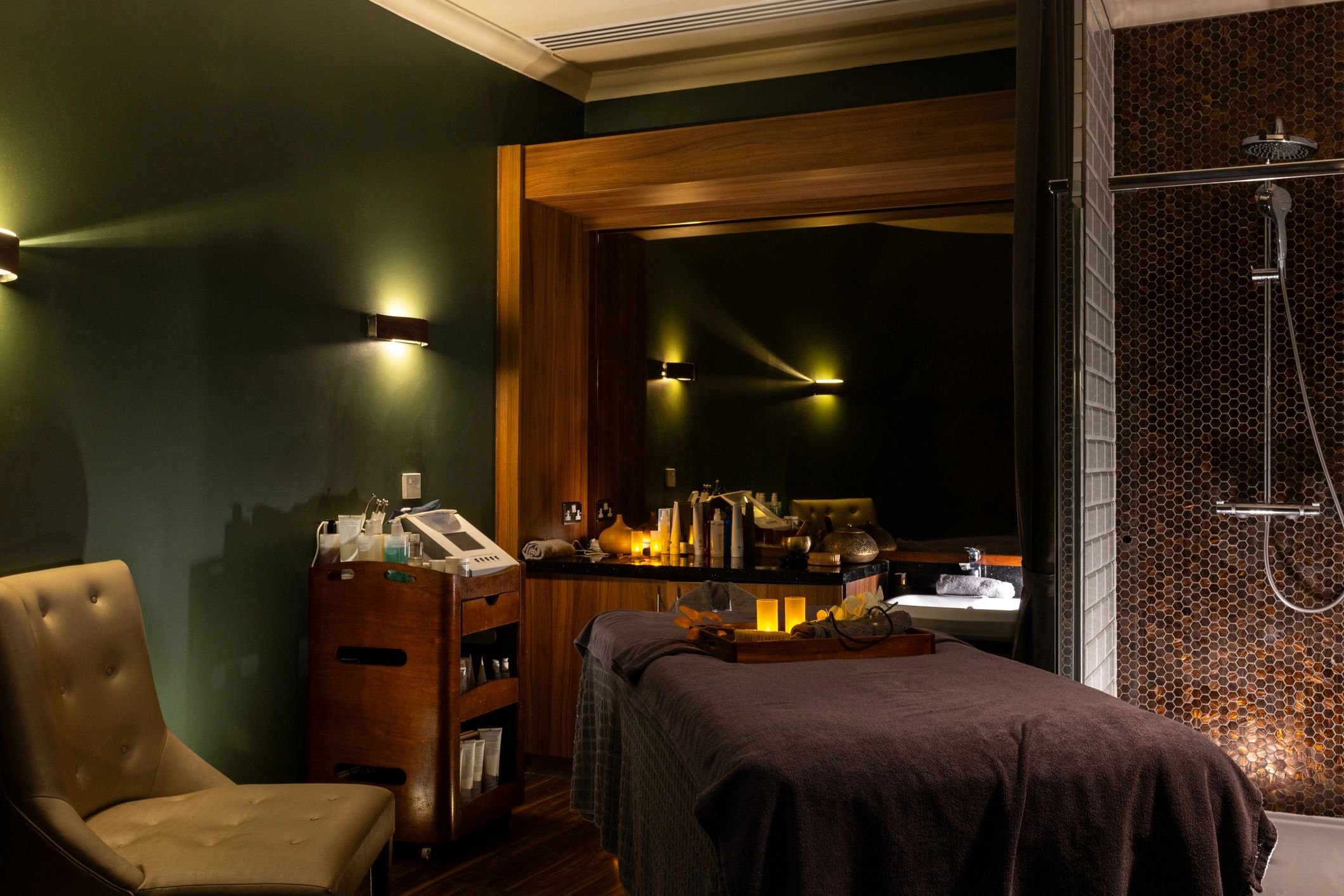Spa Relaxation Room with No People